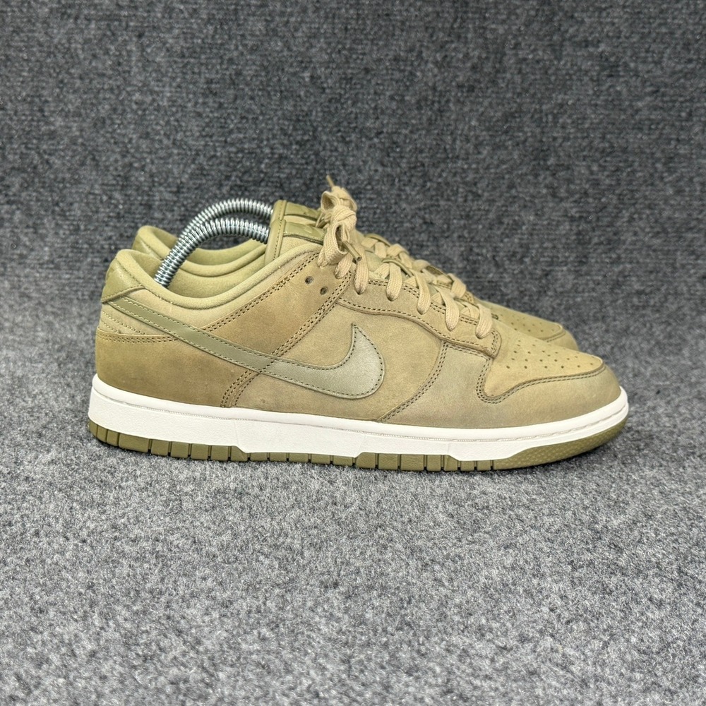 Nike‎ Dunk Low Shoes Women's 9.5 Neutral Olive Leather Retro Athletic Sneakers